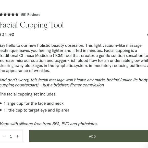 Primally Pure Facial Cupping Tool - Picture 2 of 4